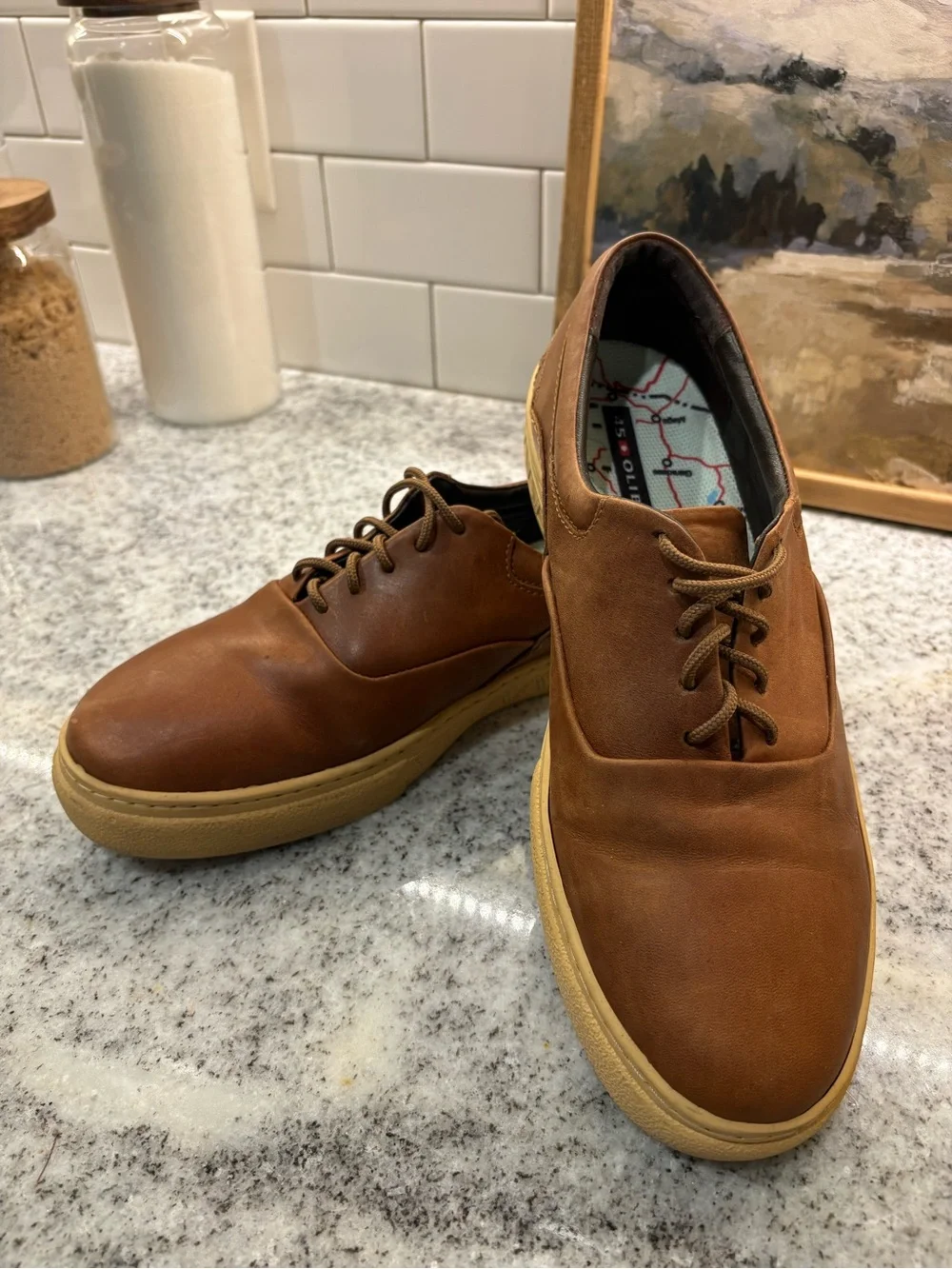 Men's Casual Leather Sneakers in Brown Oliberte size 11.5/ 12 EU 45